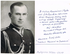 Władysław Liniarski, zdjęcie z dedykacją z 3 maja 1976 r. dla Czesława i Kazimiery Sokołowskich, Warszawa, 1937 r.