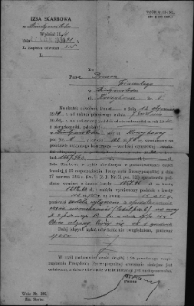 Pismo z Izby Skarbowej w Białymstoku do Wincentego Prusa w sprawie wysokości podatku od nieruchomości przy ul. Koszykowej 4, Białystok, 27 czerwca 1931 r.