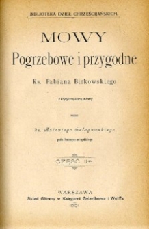 Mowy pogrzebowe i przygodne. Cz. 2