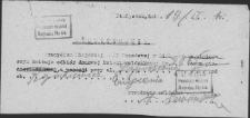 Pokwitowanie podpisane przez Eugenię Rynkiewicz odbioru księgi meldunkowej domu przy ul. Poprzecznej 15, Białymstoku, 19 styczeń 1951 r.