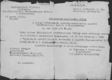 Świadectwo metryczne ślubu Aleksandra Rynkiewicza z Eugenią Koronkiewicz wystawione przez proboszcza parafii Wniebowzięcia N.M.P., Białystok, 10 marca 1949 r.