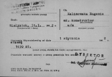 Dokument potwierdzający przyznanie Eugenii Kalinowskiej podwyżki, Białystok, 1 stycznia 1962 r.