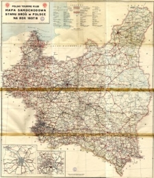 Mapa samochodowa i stanu dróg w Polsce na rok 1937/8