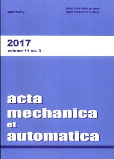Acta Mechanica et Automatica. Vol. 11, no 3