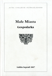 Małe miasta : gospodarka