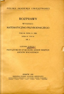 Przyczynki do znajomości jezior naszych Kresów Wschodnich