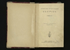 Głupiec : powieść