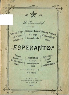 Esperanto : universala vortaro de la lingvo internacia : uniwersalny słownik języka międzynarodowego