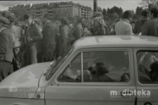 Giełda staroci, Plac XXX-lecia PRL, Białystok, ok. 1978 r., fot. ze zbiorów Andrzeja Trzcińskiego
