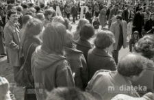 Pochód z okazji świięta 1 Maja, Aleja 1 Maja, Białystok, ok. 1978 r., fot. ze zbiorów Andrzeja Trzcińskiego