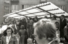 Pochód z okazji świięta 1 Maja, Aleja 1 Maja, Białystok, ok. 1978 r., fot. ze zbiorów Andrzeja Trzcińskiego