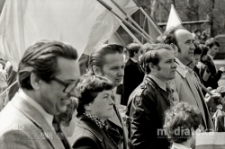 Pochód z okazji świięta 1 Maja, Aleja 1 Maja, Białystok, ok. 1978 r., fot. ze zbiorów Andrzeja Trzcińskiego