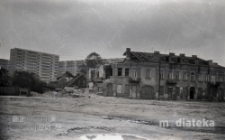 Rozbiórka starej zabudowy, okolice ul. Młynowej, Białystok, druga połowa lat 70. XX w., fot. ze zbiorów Andrzeja Trzcińskiego