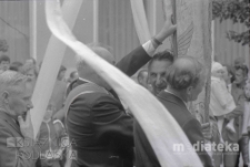 Procesja Bożego Ciała, kościół pw. WNMP, Rynek Kościuszki, Białystok, druga połowa lat 70. XX w., fot. ze zbiorów Andrzeja Trzcińskiego