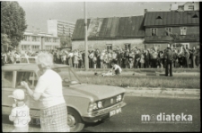 Wypadek drogowy, Białystok, druga połowa lat 70. XX w., fot. ze zbiorów Andrzeja Trzcińskiego