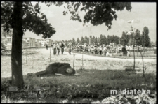Stadion przy ul. Jurowieckiej, Białystok, druga połowa lat 70. XX w., fot. ze zbiorów Andrzeja Trzcińskiego