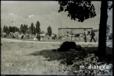 Stadion przy ul. Jurowieckiej, Białystok, druga połowa lat 70. XX w., fot. ze zbiorów Andrzeja Trzcińskiego