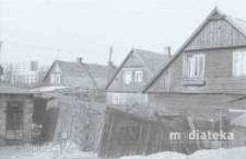 Drewniana zabudowa, Białystok, druga połowa lat 70. XX w., fot. ze zbior&oacute;w Andrzeja Trzcińskiego