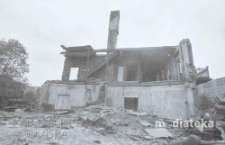 Burzenie starej zabudowy, Białystok, druga połowa lat 70. XX w., fot. ze zbiorów Andrzeja Trzcińskiego