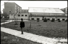 Zabudowania, okolice ul. Zwierzynieckiej, Białystok, druga połowa lat 70. XX w., fot. ze zbiorów Andrzeja Trzcińskiego