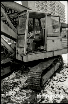 Plac budowy, Białystok, druga połowa lat 70. XX w., fot. ze zbiorów Andrzeja Trzcińskiego