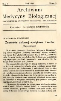 Archiwum Medycyny Biologicznej 1936 R.1 z.3