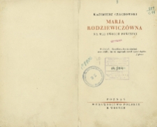 Maria Rodziewicz&oacute;wna : na tle swoich powieści