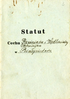 Statut cechu Rzeźników i Wędliniarzy Chrześcijan w Białymstoku