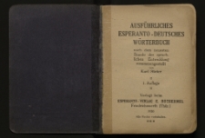 Ausführliches esperanto-deutsches wörterbuch