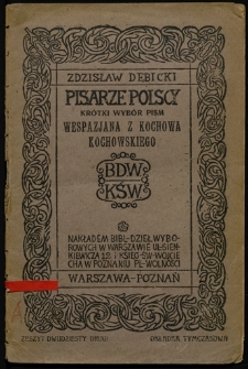 Krótki wybór pism Wespazjana z Kochowa Kochowskiego