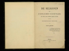 Die Religionen der europ&auml;ischen Culturv&ouml;lker, der Litauer, Slaven, Germanen, Griechen und R&ouml;mer, in ihrem geschichtlichen Ursprunge