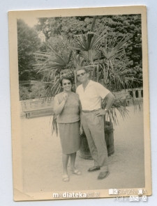 Halina i Czesław Kuczyńscy na wczasach, 1974 r.