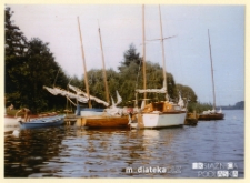 Łódki zacumowane nad brzegiem jeziora