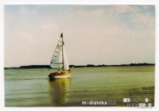 Jacht Okaz A-111, typ Karaś 450 na jeziorze, 1987-2006 r.