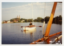 Tomek Grzybowski na żaglówce Amigo A-222, typ Pasja 383 Rajgrodzkie, 1992-2015 r.