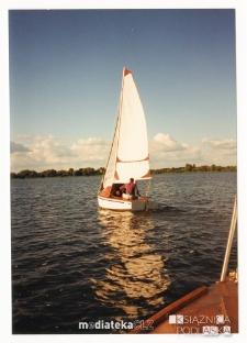 Żaglówka Amigo A-222, typ Pasja 383 na jeziorze Rajgrodzkim, 1992-2015 r.