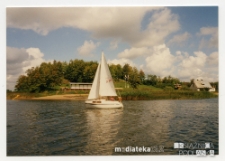 Jacht Okaz A-111, typ Karaś 450 na jeziorze, 1987-2006 r.