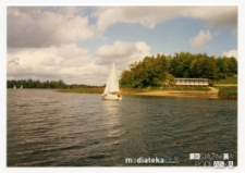 Jacht Okaz A-111, typ Karaś 450 na jeziorze, 1987-2006 r.