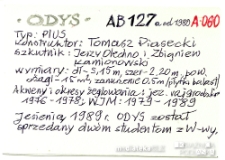 Opis łódki Odys AB 127, typ Plus wykonany przez Zbigniewa Kamionowskiego, Białystok