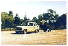 Transport łódki Fiatem 126 p., 1979-89 r.