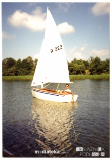 Tomek Grzybowski na żaglówce Amigo A-222, typ Pasja 383, 1992-2015 r.