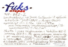 Opis łódki Fuks Atopas, typ Bez-2 wykonany przez Zbigniewa Kamionowskiego, Białystok