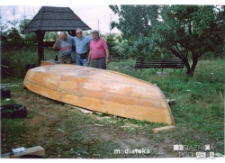 Praca nad wykonaniem łódki Zjawa, Rajgród, 2006-2014 r.
