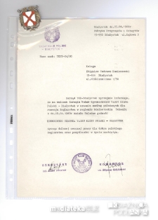 Dokument potwierdzający nadanie Zbigniewowi Kamionowskiemu godności: Honorowego Członka Yacht Klubu Polski - Białystok, Białystok, 25.04.1980