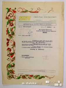 Zaświadczenie o pracy junaków OHP z Zespołu Szkół Zawodowych PKP z Białegostoku w Oddziale Drogowym Ministerstwa Komunikacji Centralny Zarząd Szkolenia Zawodowego w Warszawie