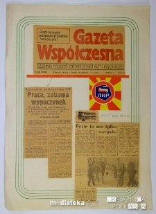 Wycinki z Gazety Współczesnej, Białystok, 17 listopada 1986 r. o feriach OHP