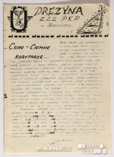 Odbitka gazetki szkolnej pt. "Drezyna" Z.S.Z P.K.P. w Białymstoku nr 5