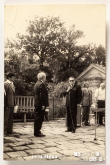 Uroczystość z okazji zakończenia roku szkolnego 1978/1979 - przemówienie, Białystok, Technikum Kolejowe w Starosielcach