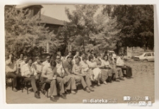 Pożegnanie absolwentów czwartej klasy technikum, Białystok, Technikum Kolejowe w Starosielcach, 1982 r.