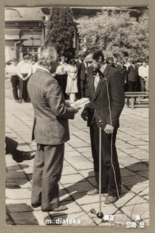 Uroczystość z okazji zakończenia roku szkolnego 1982/1983, Białystok, Technikum Kolejowe w Starosielcach